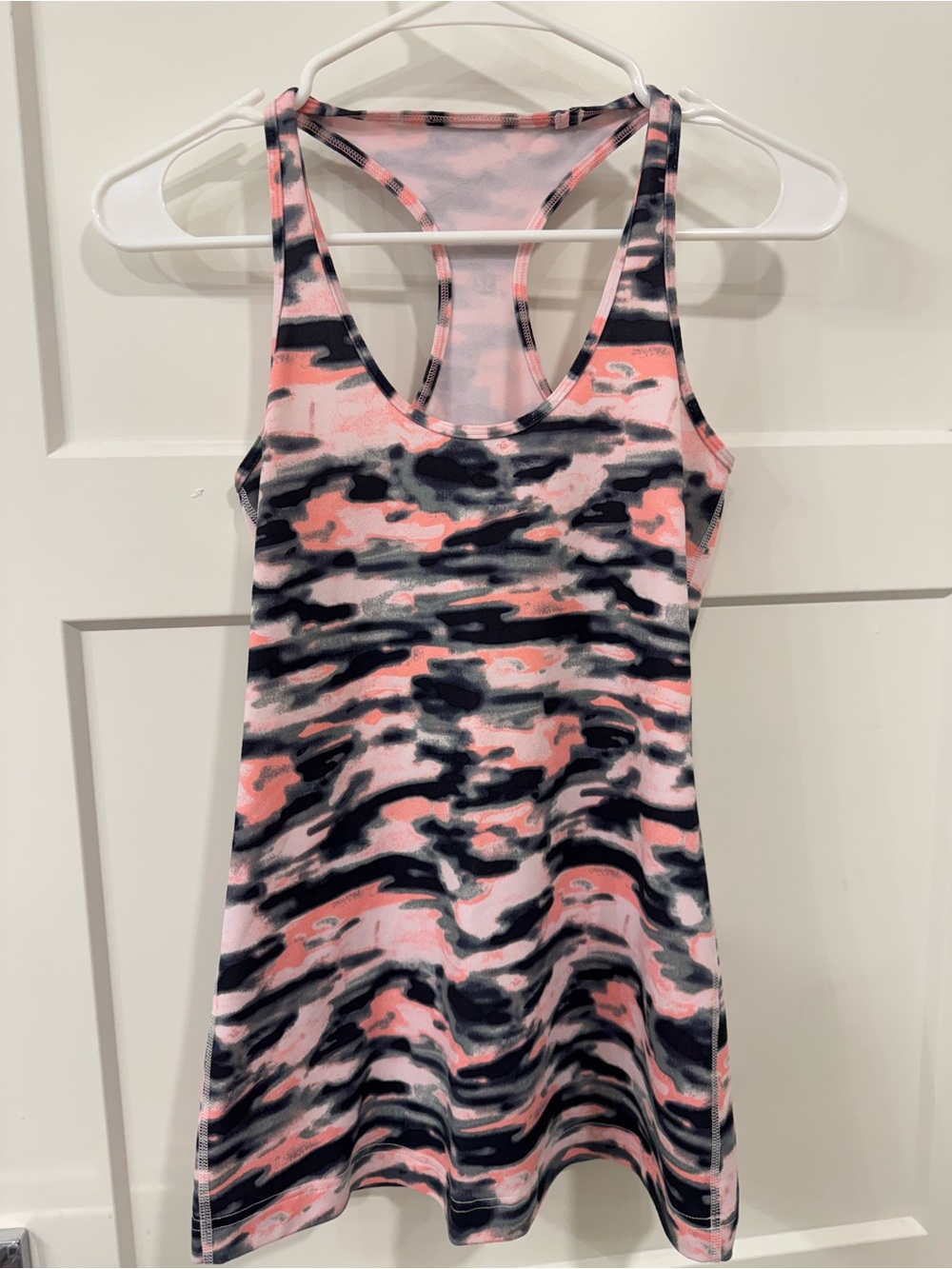 lululemon athletica Pink and Black Camo Racerback Tank